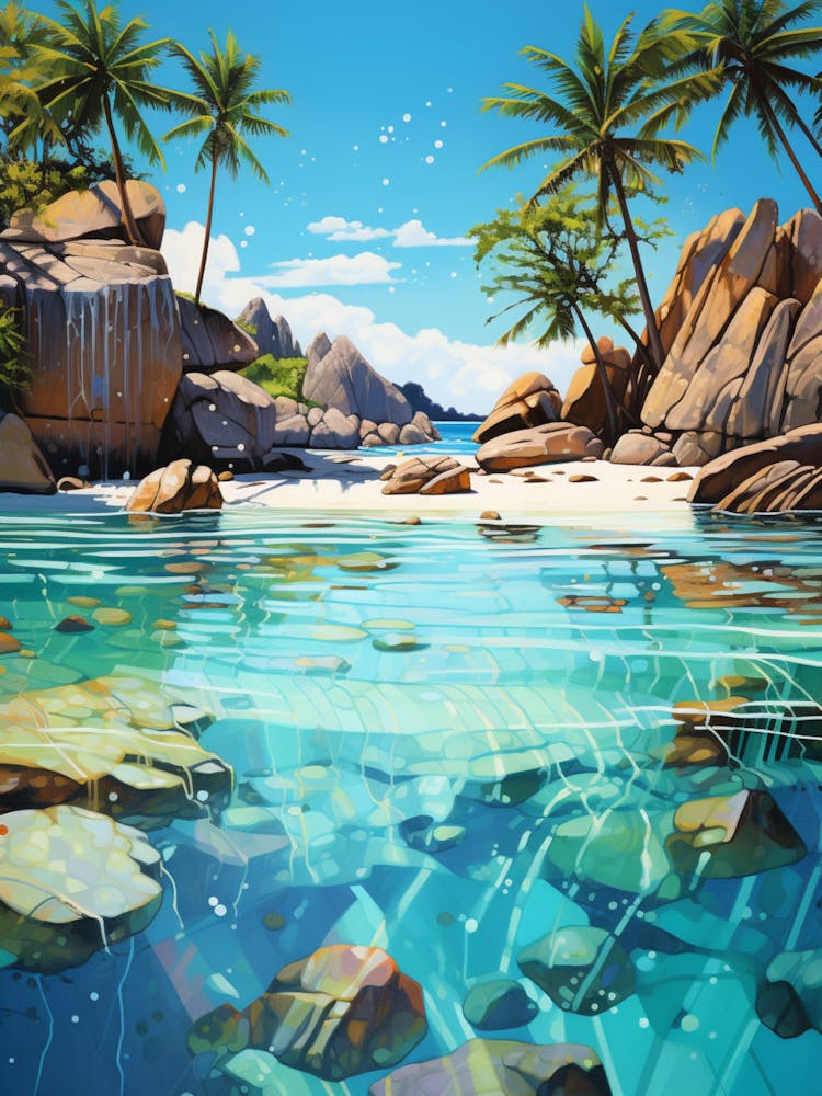 A Painting Of Anse Source Dargent, Seychelles 4