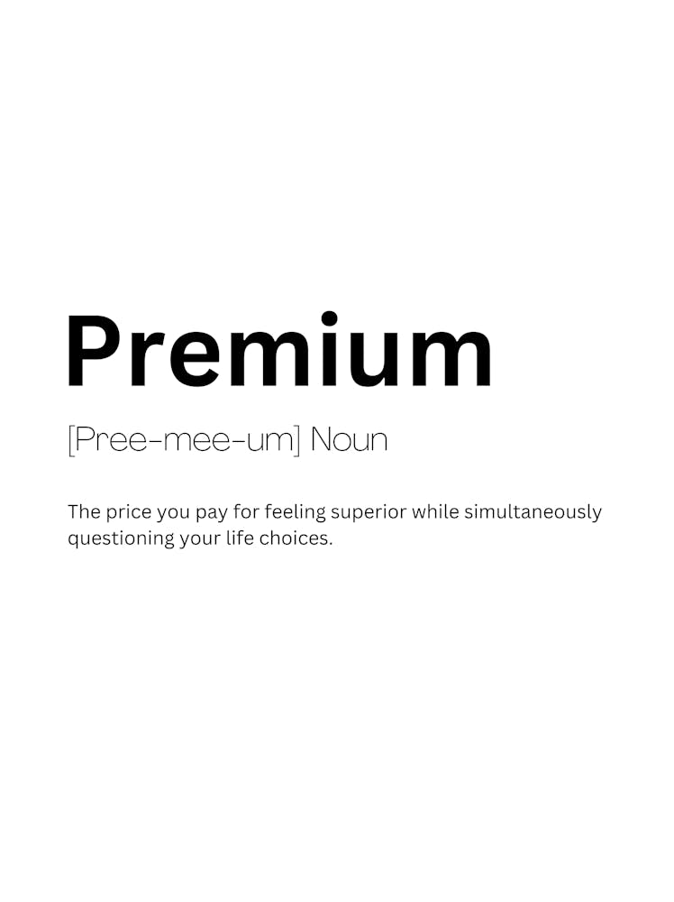 Premium Definition Meaning