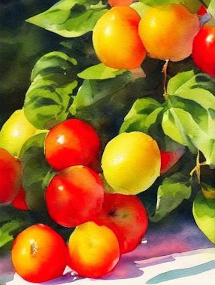 Ackee Italian Watercolour fruit