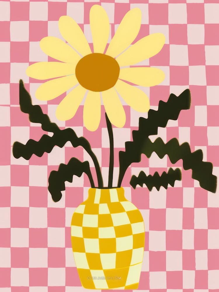 Wild Flowers Yellow Tones In Vase 4