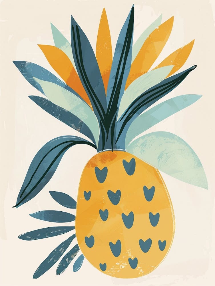Pineapple Tree Illustration Flat 6