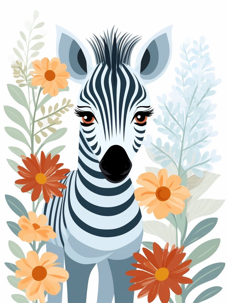 Baby Animal Illustration  Zebra 3