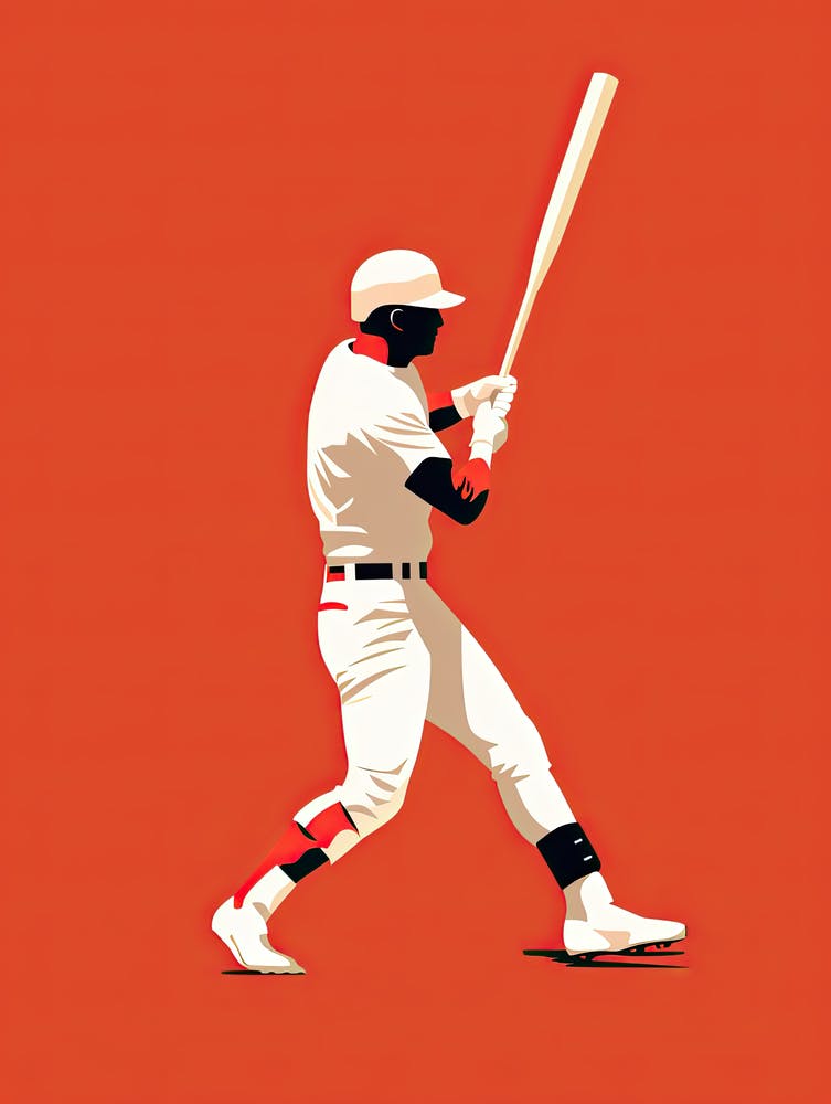 Baseball Player Swinging A Bat