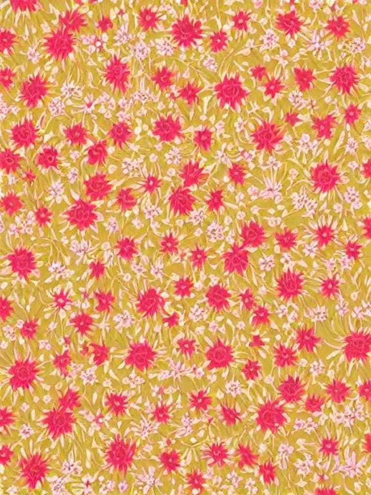 Cactus Flower Floral Print Warm Tones 1 Flower