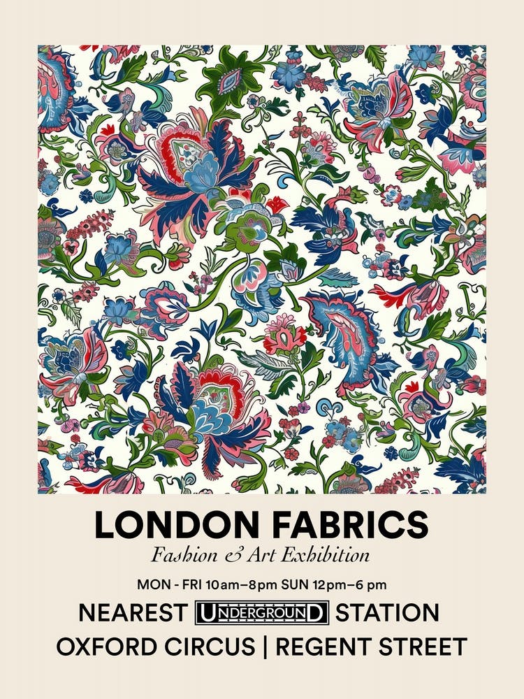 Poster Petalgrove London Fabrics Floral Pattern 3