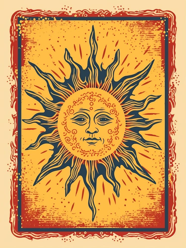 Bold Bright Sun Tarot Card Style 1