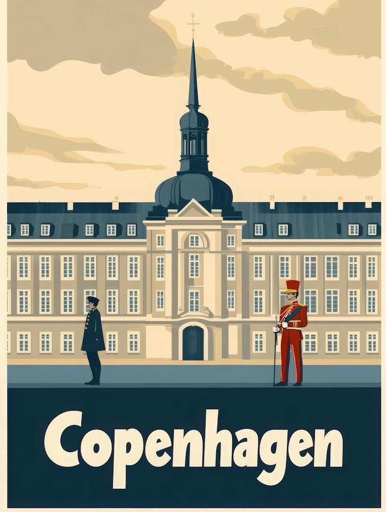 Aihrgdesign A Classic 1960s Travel Poster For Copenhagen