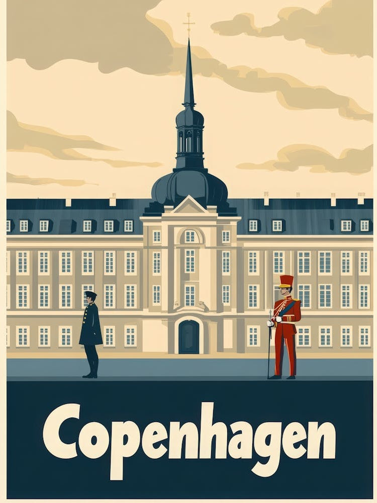 Aihrgdesign A Classic 1960s Travel Poster For Copenhagen