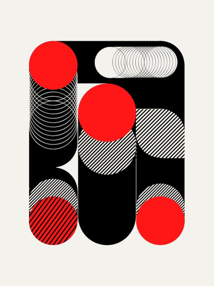 Geometrical Play With Coil And Stripes
