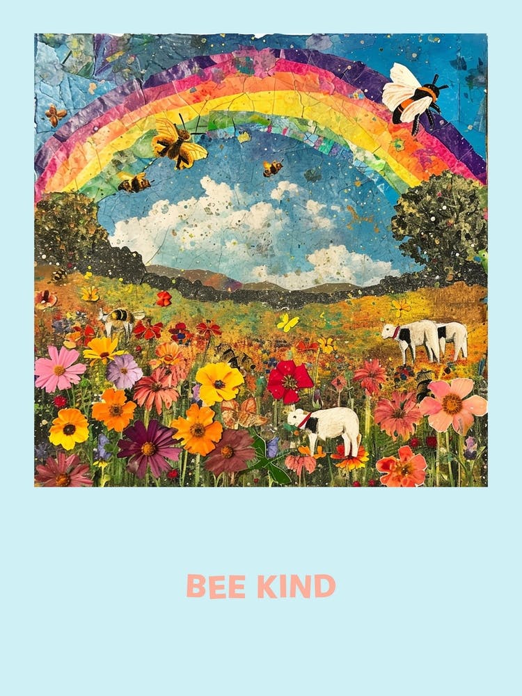 Bee Kind Collage Poster 3