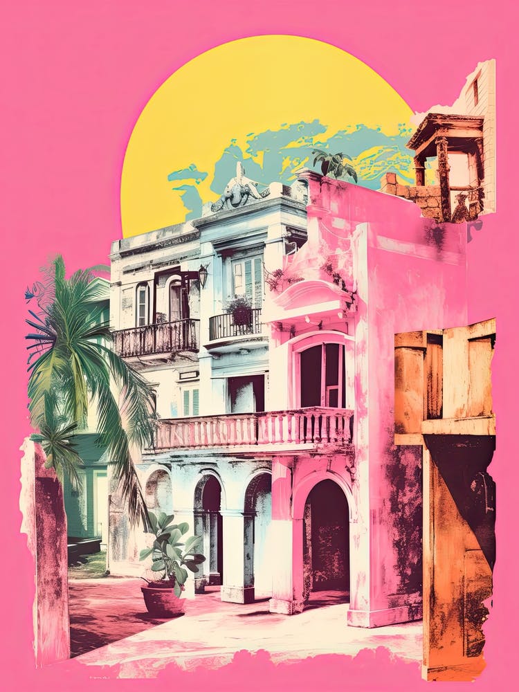 Cuba In Risograph Style 2