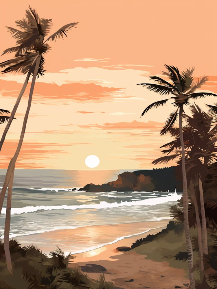 Bathsheba Beach Barbados At Sunset Golden Tones 2