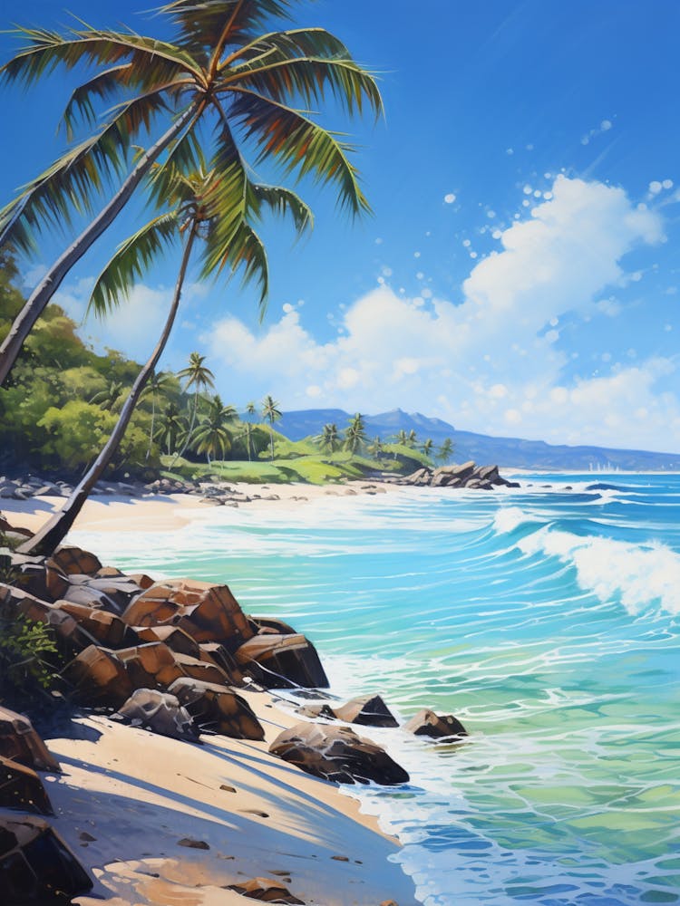 A Painting Of Anse Cocos, La Digue Seychelles 2