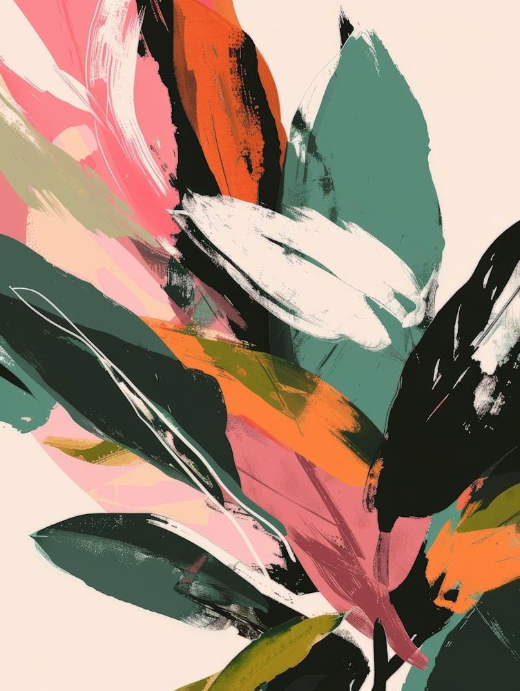 Abstract Leaves Canvas Print 3