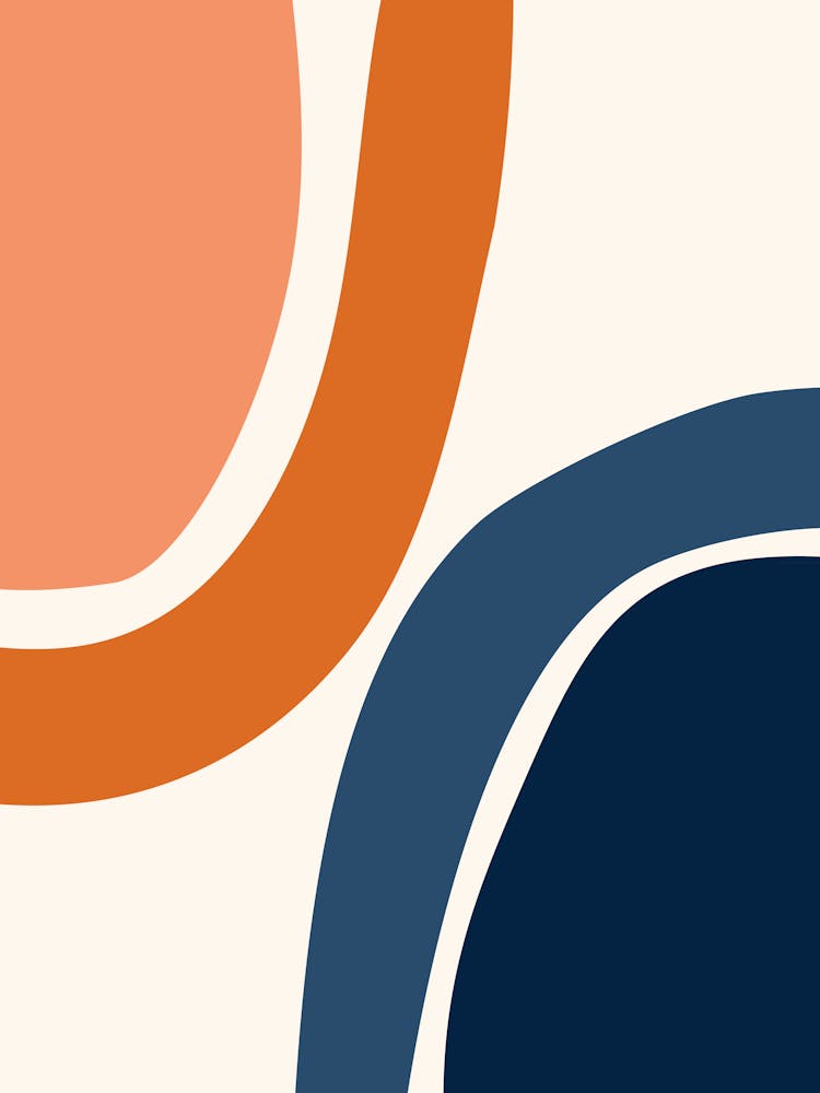Abstract Shapes 34 In Modern Geometric Rainbow Burnt Orange And Navy Blue 01
