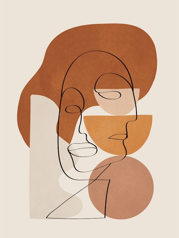 Abstract Clay Faces II