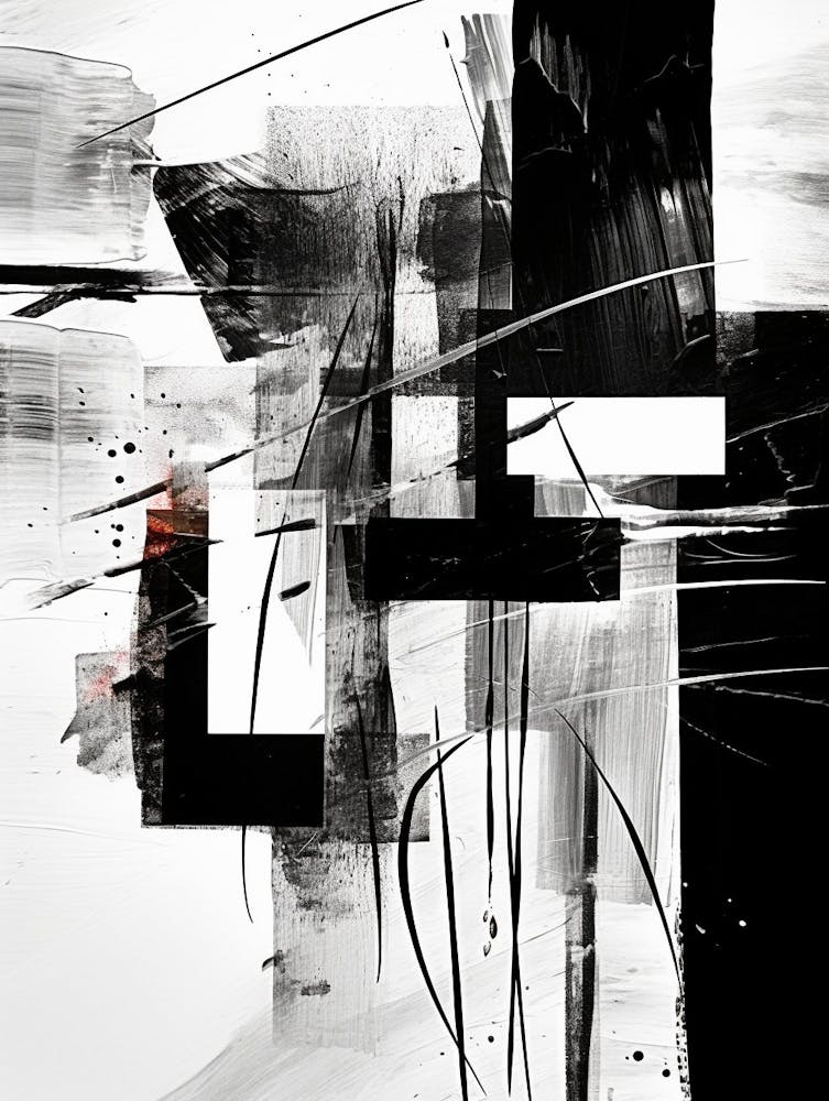 Layers Abstract Black And White 5