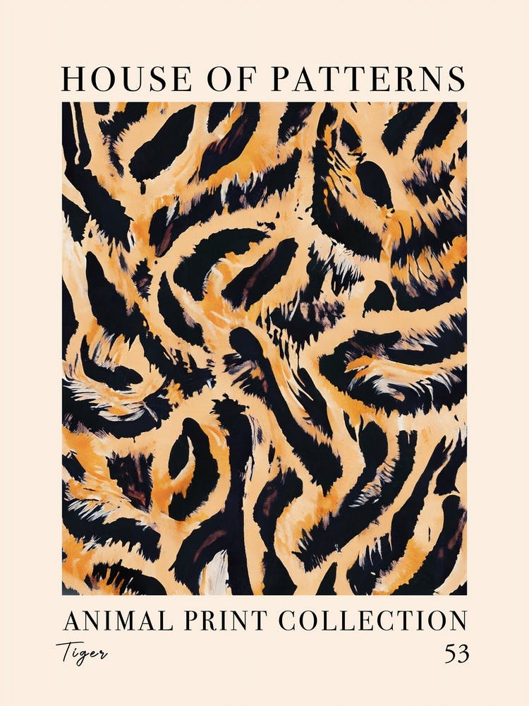 House Of Patterns Tiger Animal Print Pattern 7