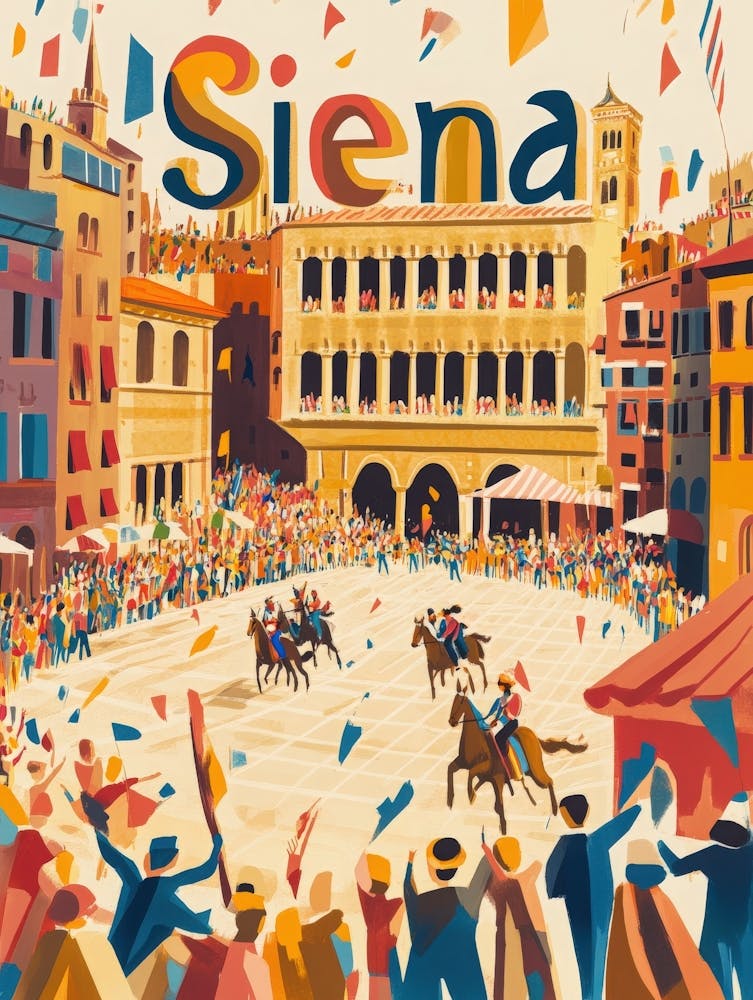 Aihrgdesign A 1970s Inspired Travel Poster For Siena Depictin Dcaf254f 9ce0 4318 A45c 18e036c2a75b 2