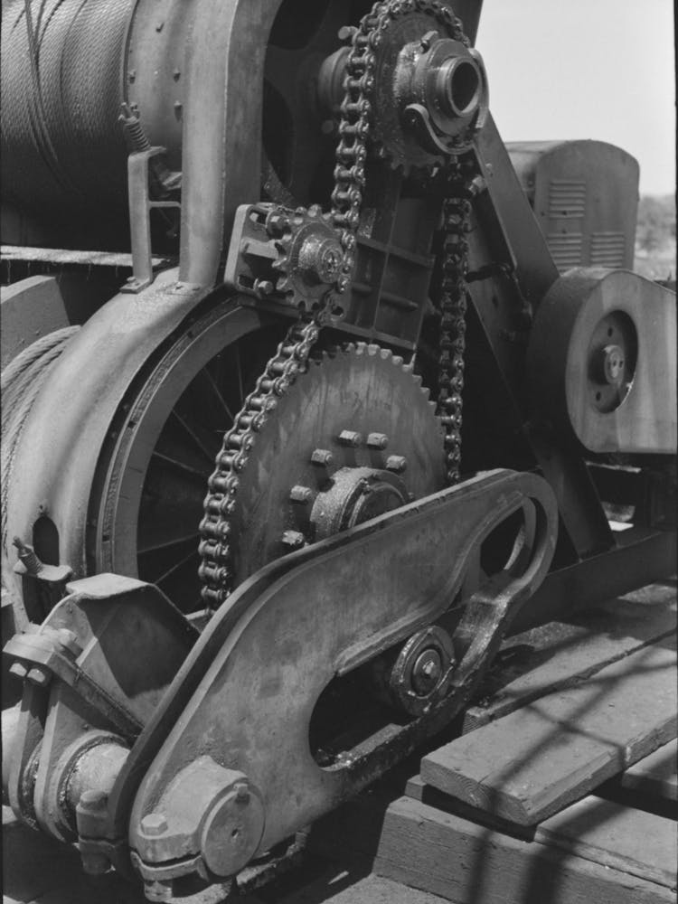 Detail Of Cable Tool Machinery Used In Drilling,Oil Well Near Saint Louis, Oklahoma By Russell Lee