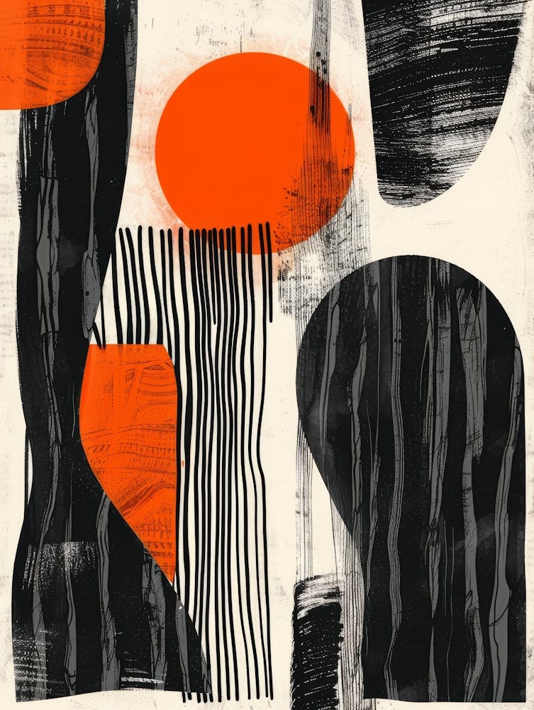 Abstract Black And Orange 1