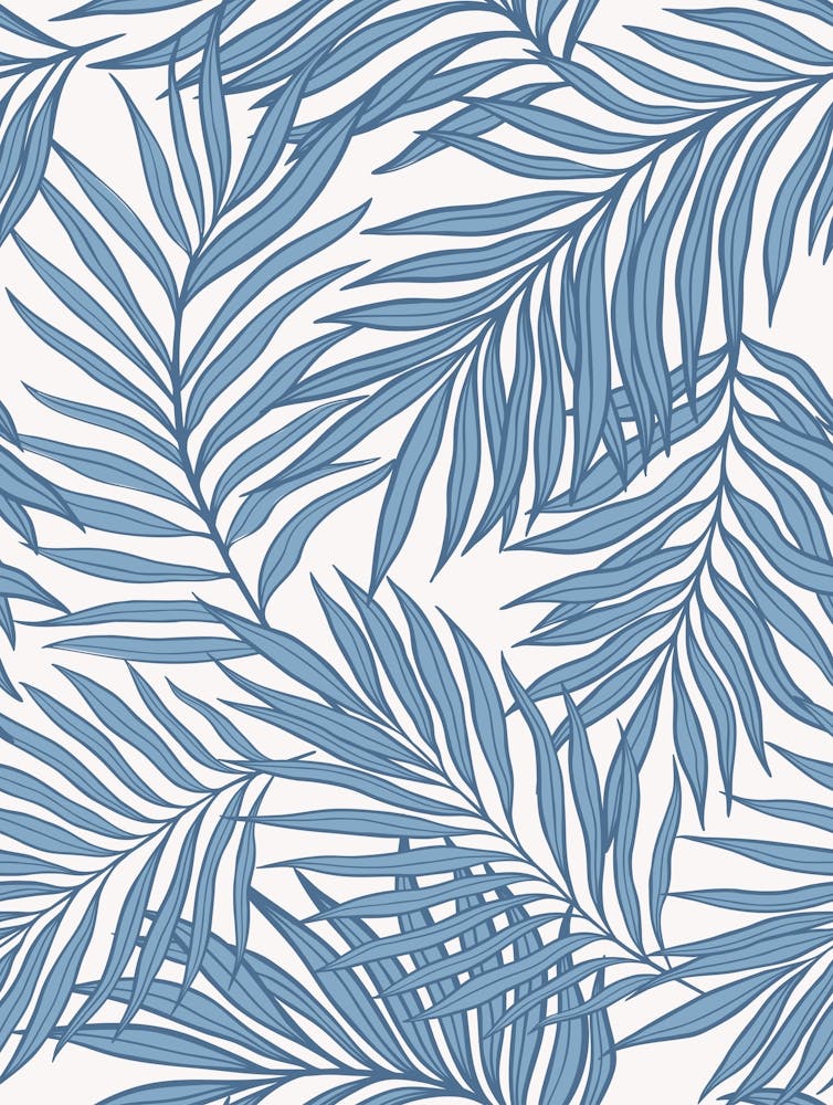 Blue Tropical Leaves
