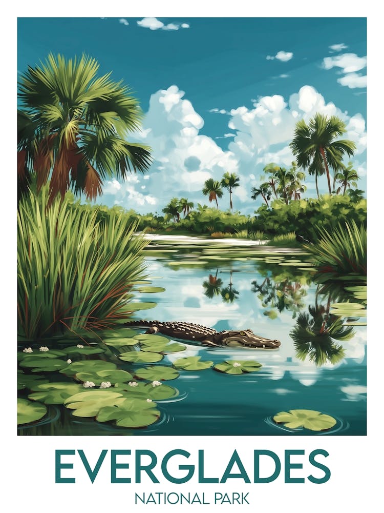 Affiche de voyage Everglades National Park