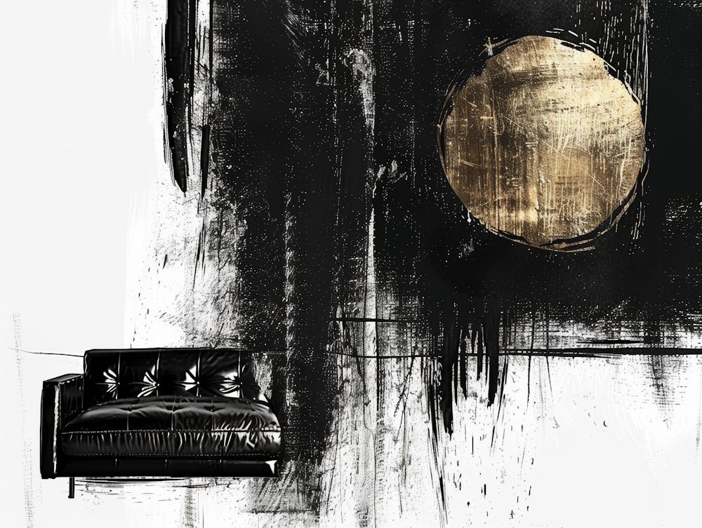 Black And Gold Canvas Print 39
