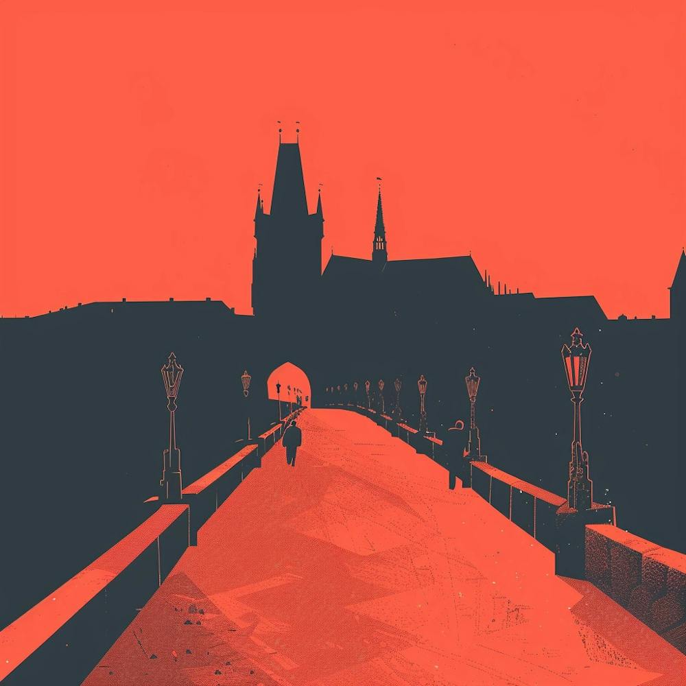 Eine Prager Burg Minimalistische Illustration 1720468325 4