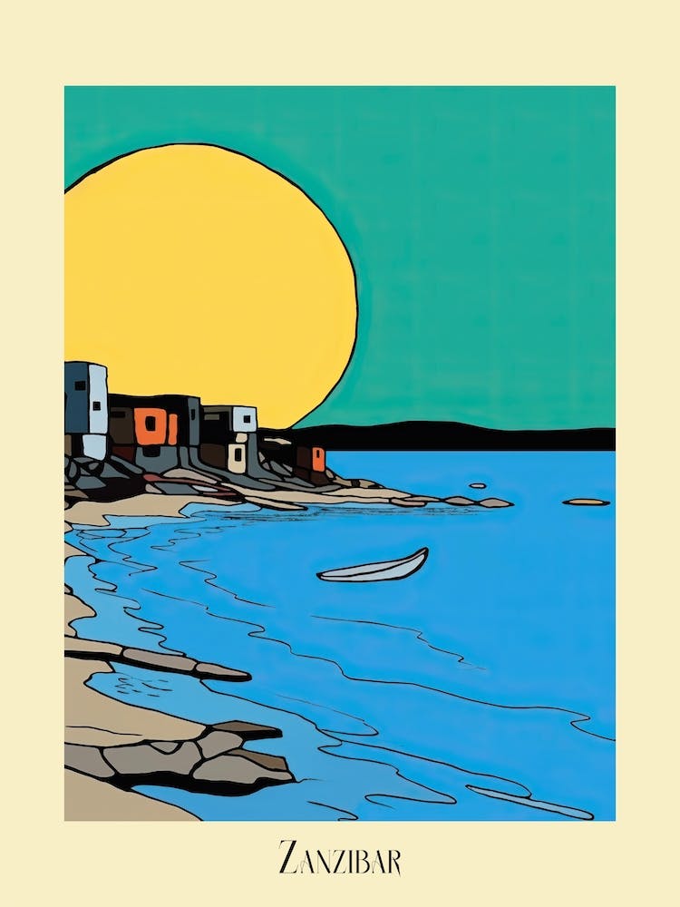 Poster Of Minimal Design Style Of Zanzibar, Tanzania 3
