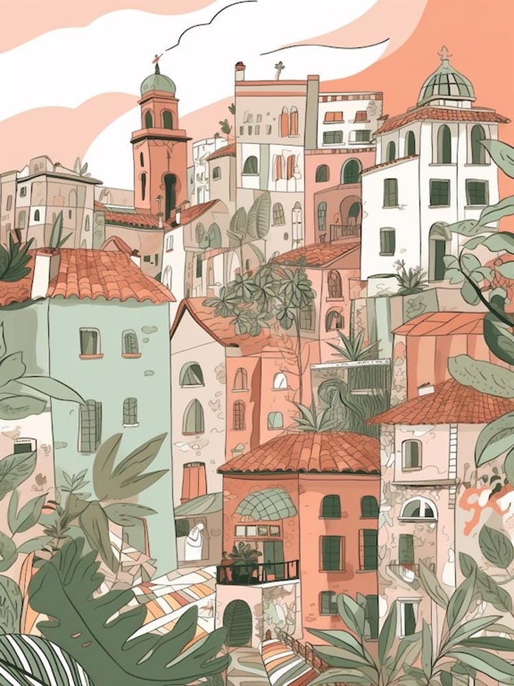 Genoa 2, Italy Illustration