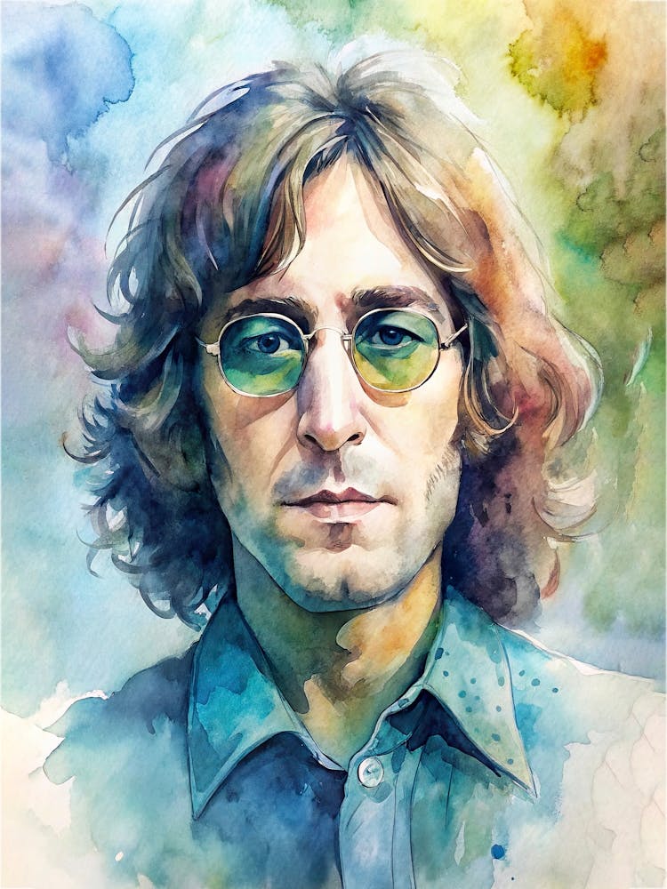 John Lennon In Watercolor
