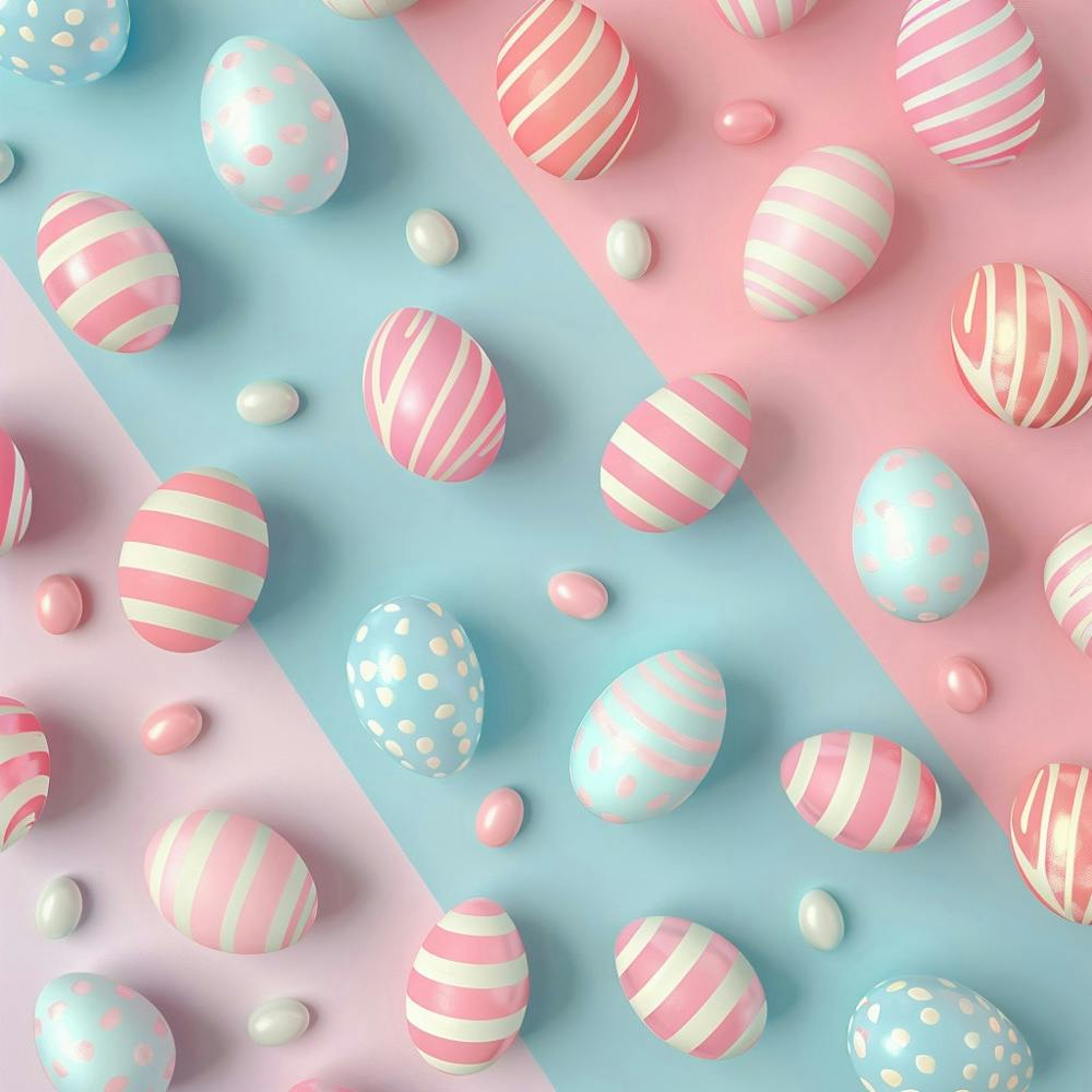 Easter Themed Banner Texture With Pastel Colors 3
