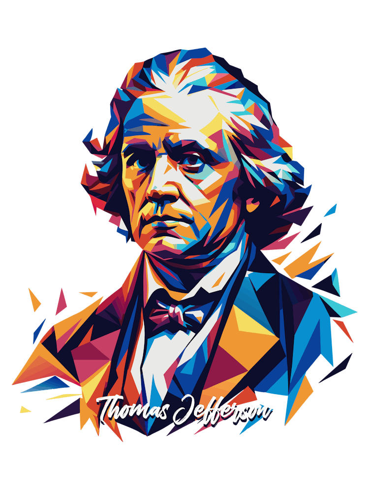 Thomas Jefferson 03 Portrait WPAP Pop Art