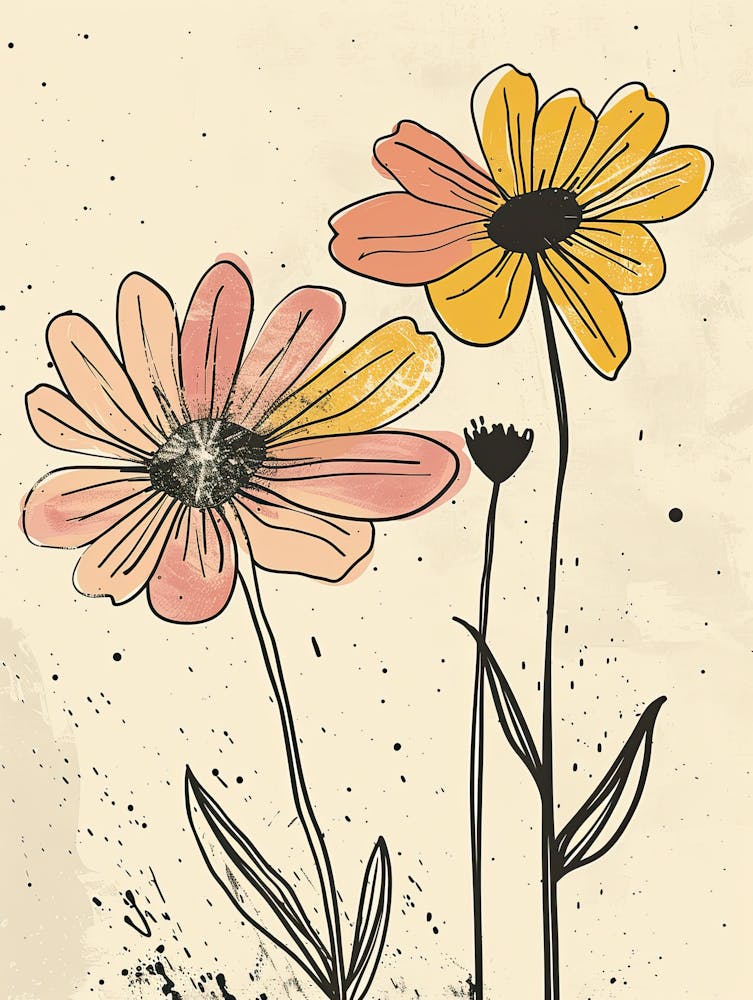 Daisies Boho Minimalist Style