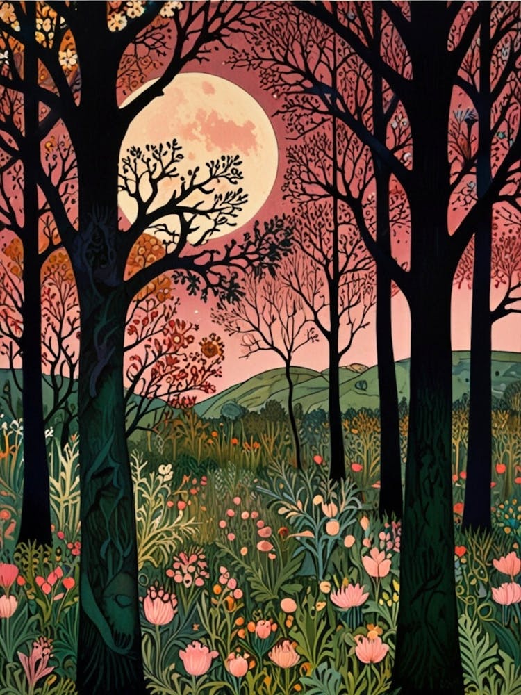 William Morris Moonlight In The Forest 227