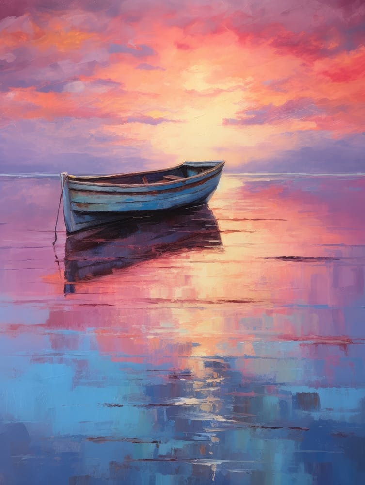 Boat At Sunset 1