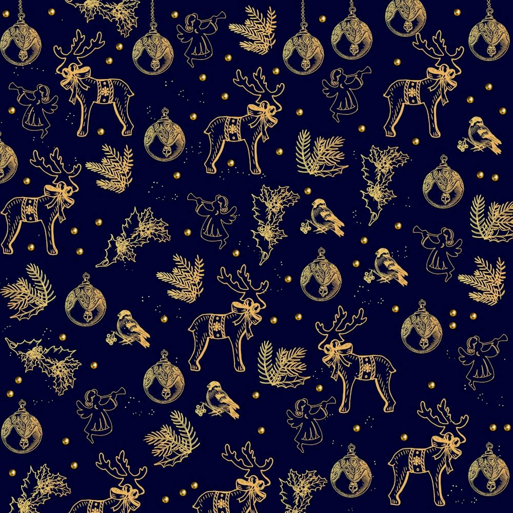 Christmas Pattern Gold December Happy Holidays Merry Christmas Winter Family Festive Gold New Year