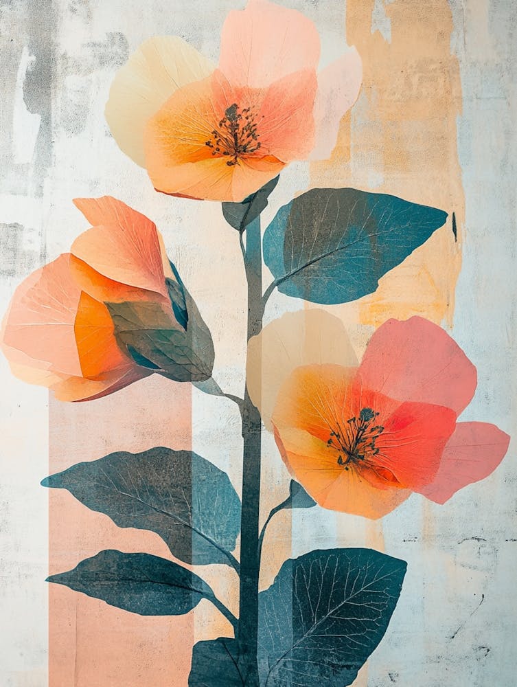 Abstract Flowers Canvas Print 6
