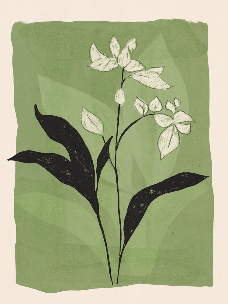 Minimal Abstract Art Plant 49