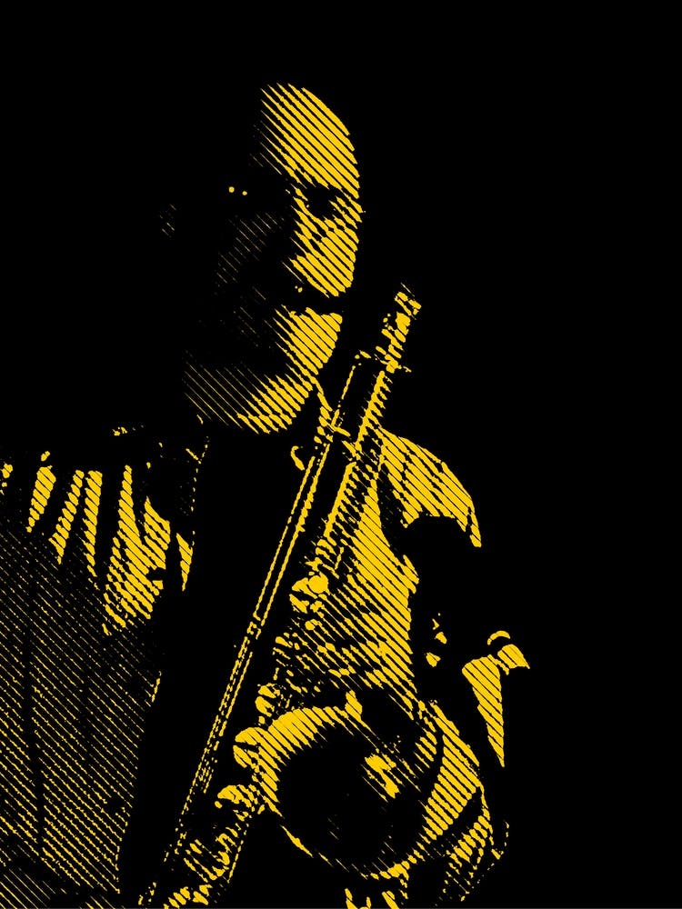 Michael Brecker American Jazz Saxophonist Line Illustration v3