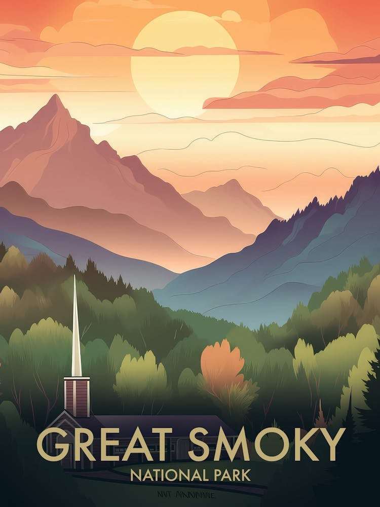 Great Smoky National Park Vintage Travel Poster 17