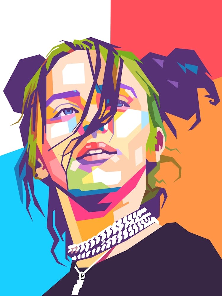Billie Eillish wpap art style