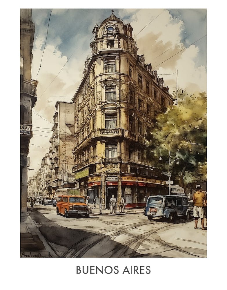 Buenos Aires 3 Argentina Travel Poster