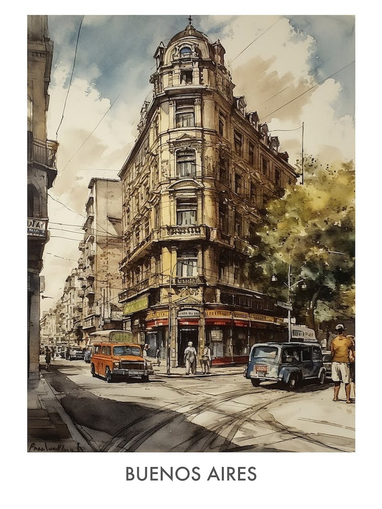 Buenos Aires 3 Argentina Travel Poster