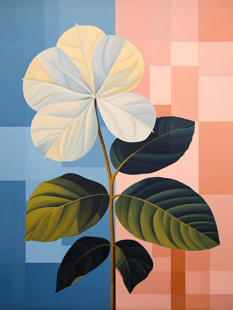 Hydrangea 2 Hilma Af Klint Inspired Pastel Flower Painting