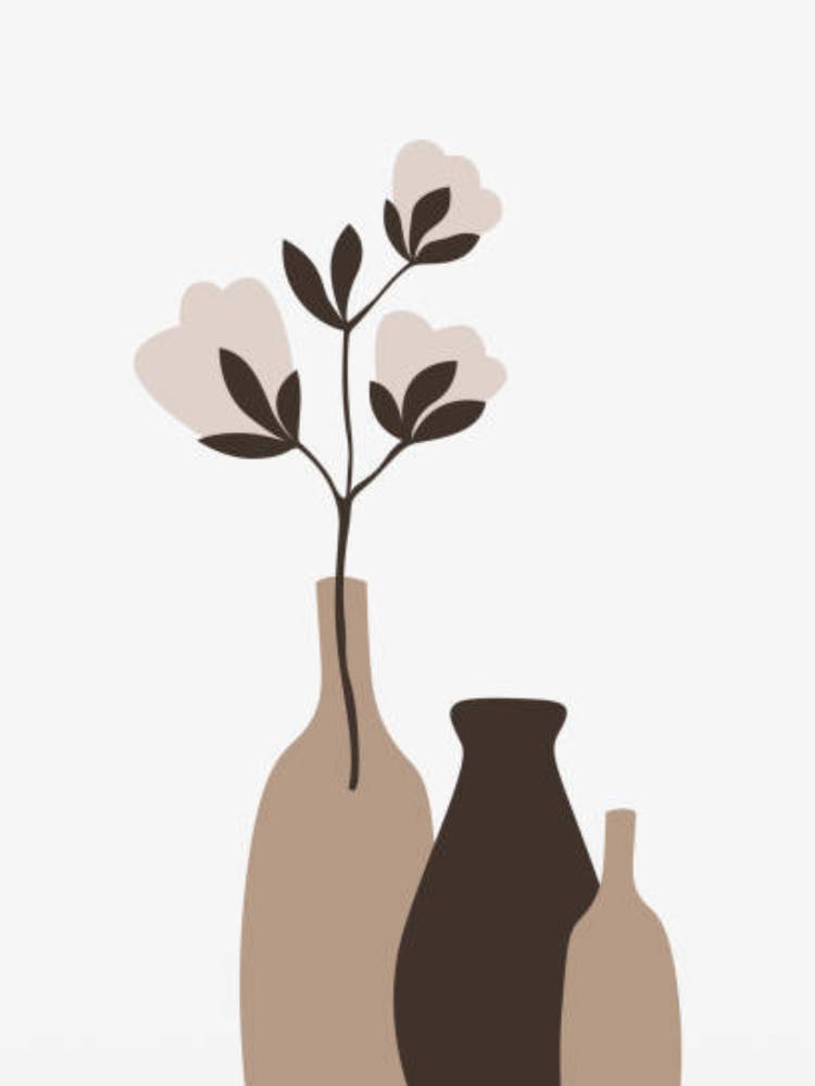 Three Vases With Flowers 2