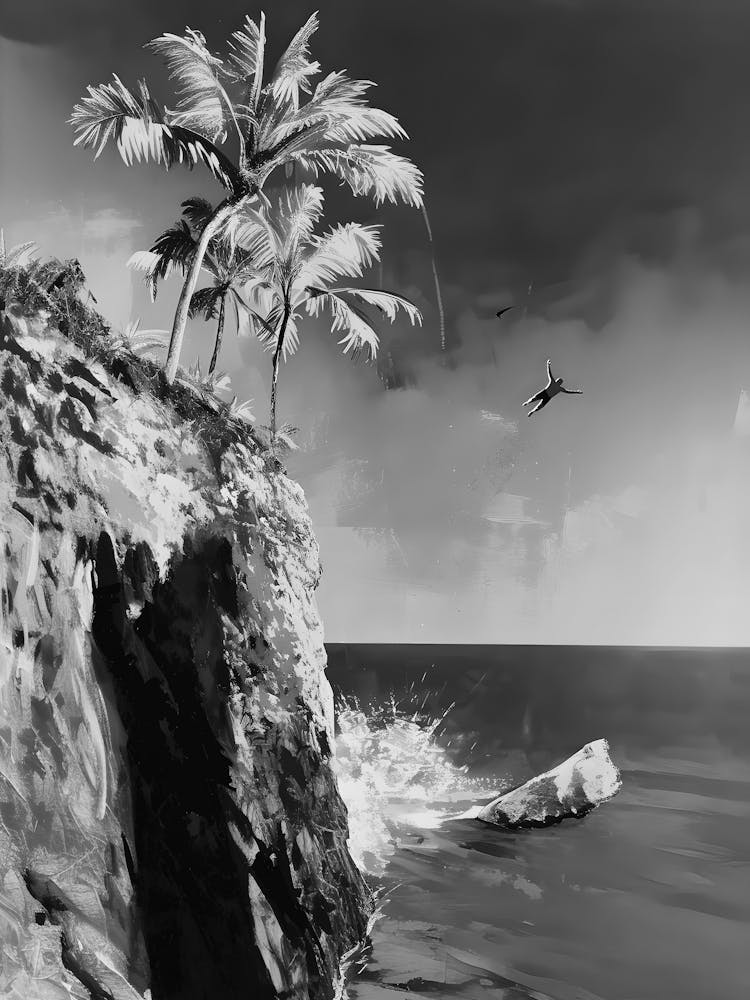 Cliffs And Palm Trees