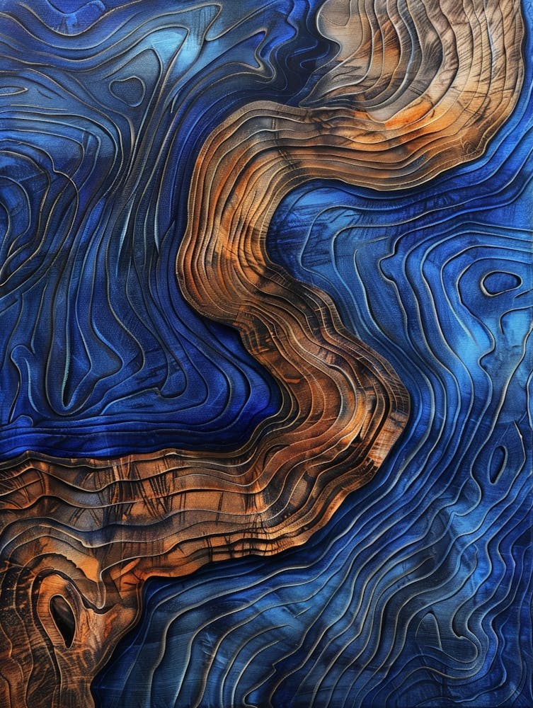 Blue And Brown Swirls