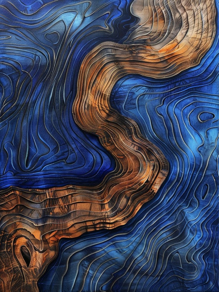Blue And Brown Swirls